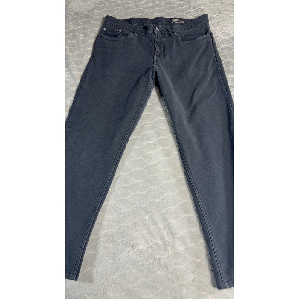 Faherty Brand Charcoal Gray 5-Pocket Pants Tag 34 Fit 33 x 25 Mens Straight Leg
